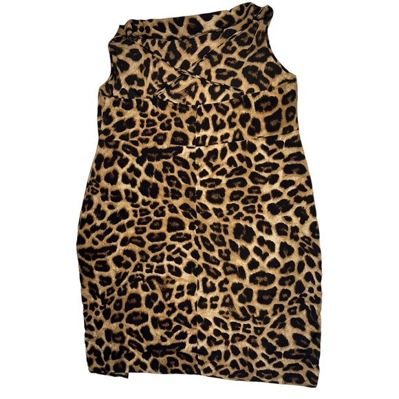 Shein Curve Leopard Print Midi Dress 4XL - Picture 5 of 9